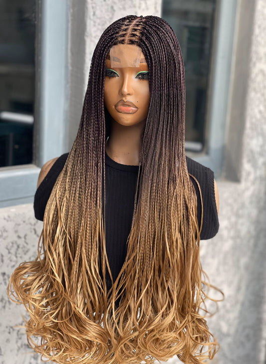 Honey Drip 2x6 French Curl Braided Wig
