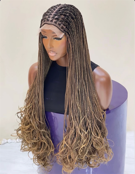 “The Signature French Curl Collection” – 5x5 Lace Braided Wigs