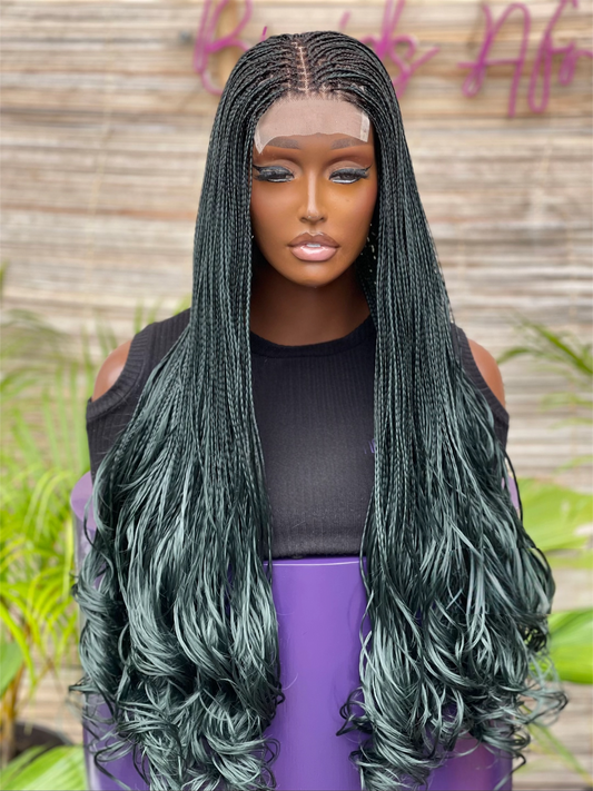 “Bold Luxe Collection” – 4x4 French Curl Braided Wigs