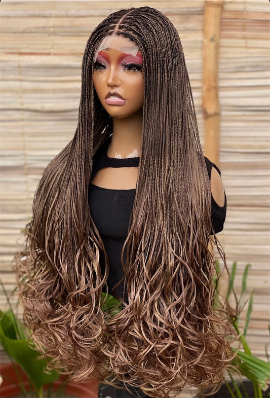 The Sleek French Curl-Tip 4x4 Braided Wig Collection