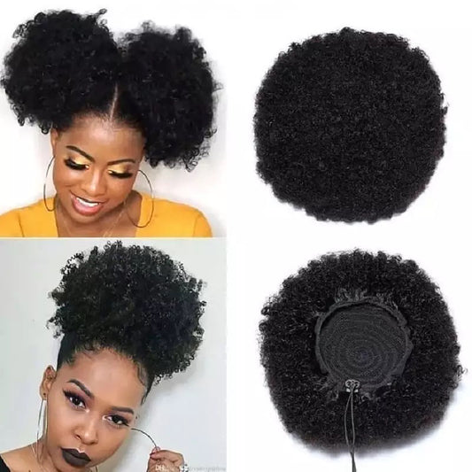 Brazilian afro drawstring ponytail