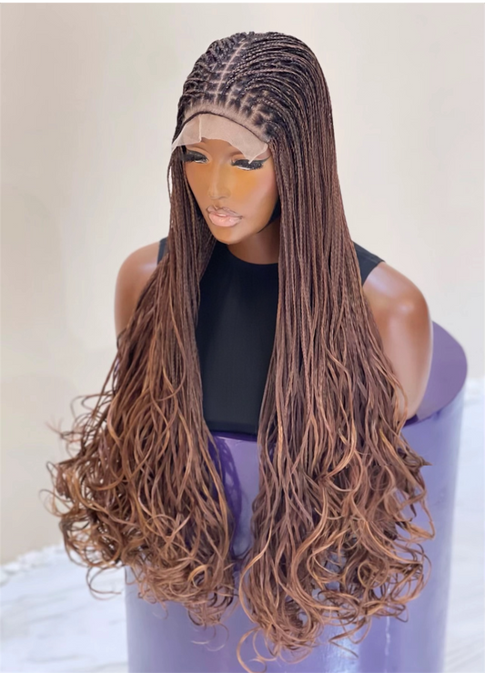 “The Signature French Curl Collection” – 5x5 Lace Braided Wigs