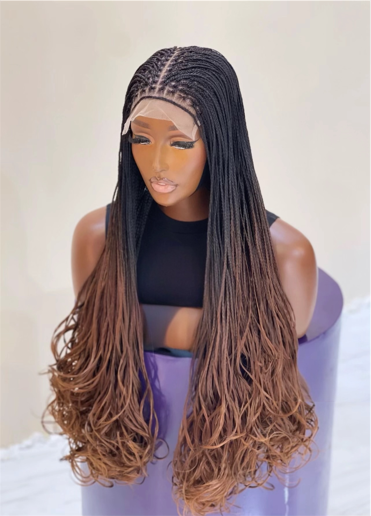 “The Signature French Curl Collection” – 5x5 Lace Braided Wigs