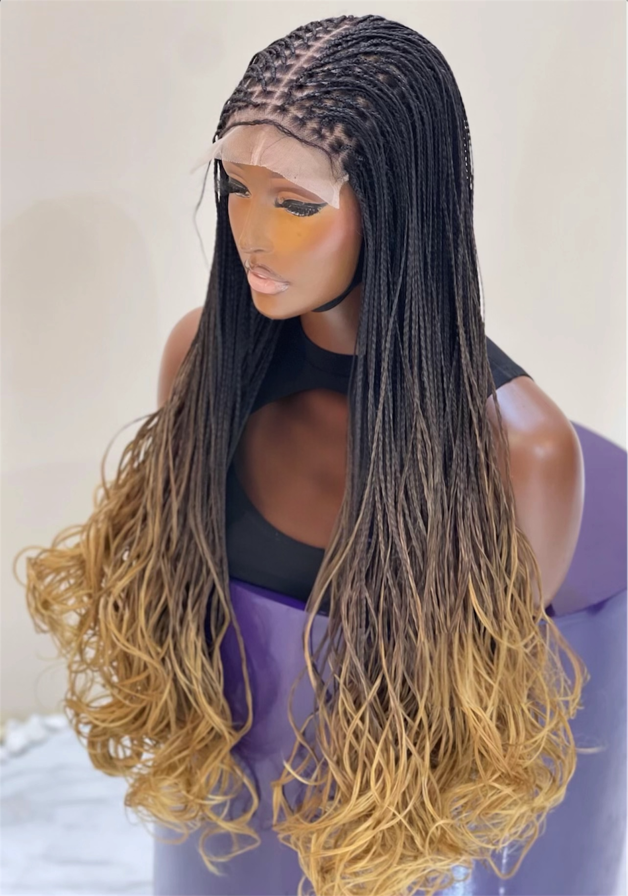 “The Signature French Curl Collection” – 5x5 Lace Braided Wigs