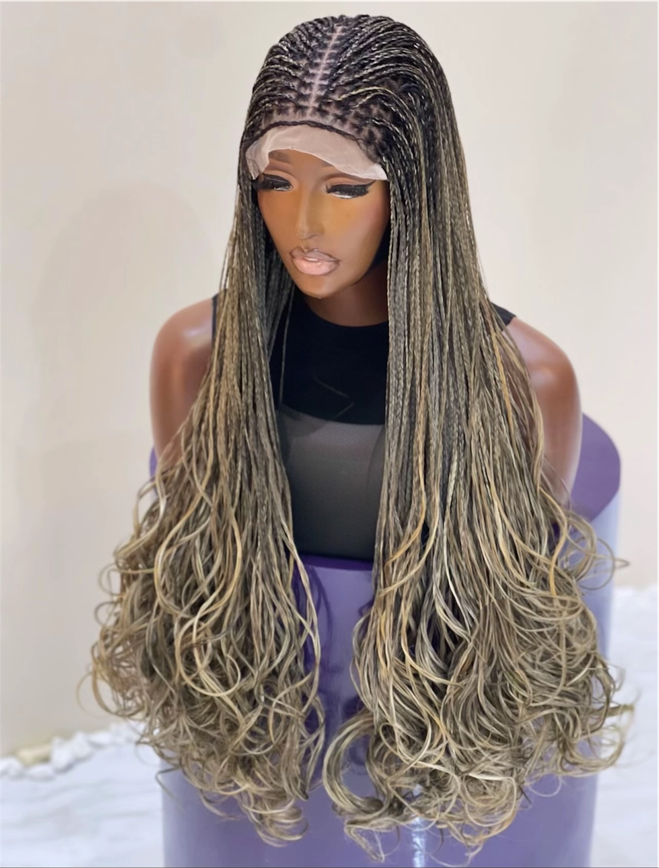 “The Signature French Curl Collection” – 5x5 Lace Braided Wigs