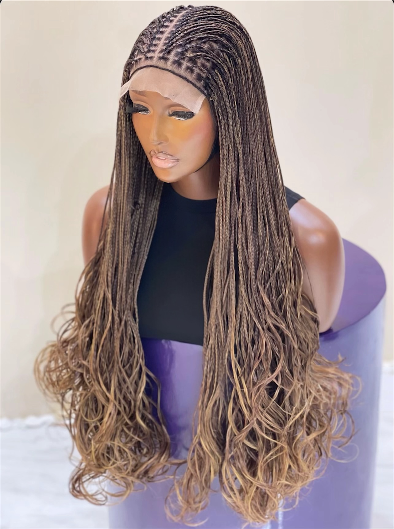 “The Signature French Curl Collection” – 5x5 Lace Braided Wigs