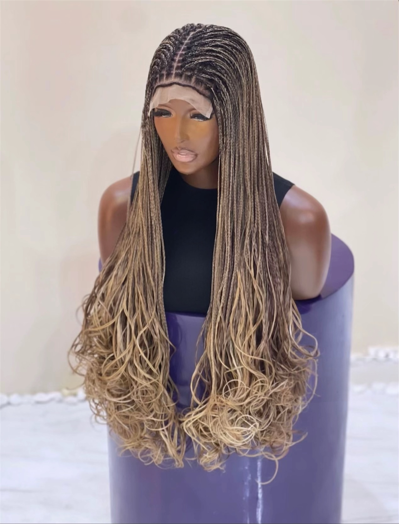 “The Signature French Curl Collection” – 5x5 Lace Braided Wigs