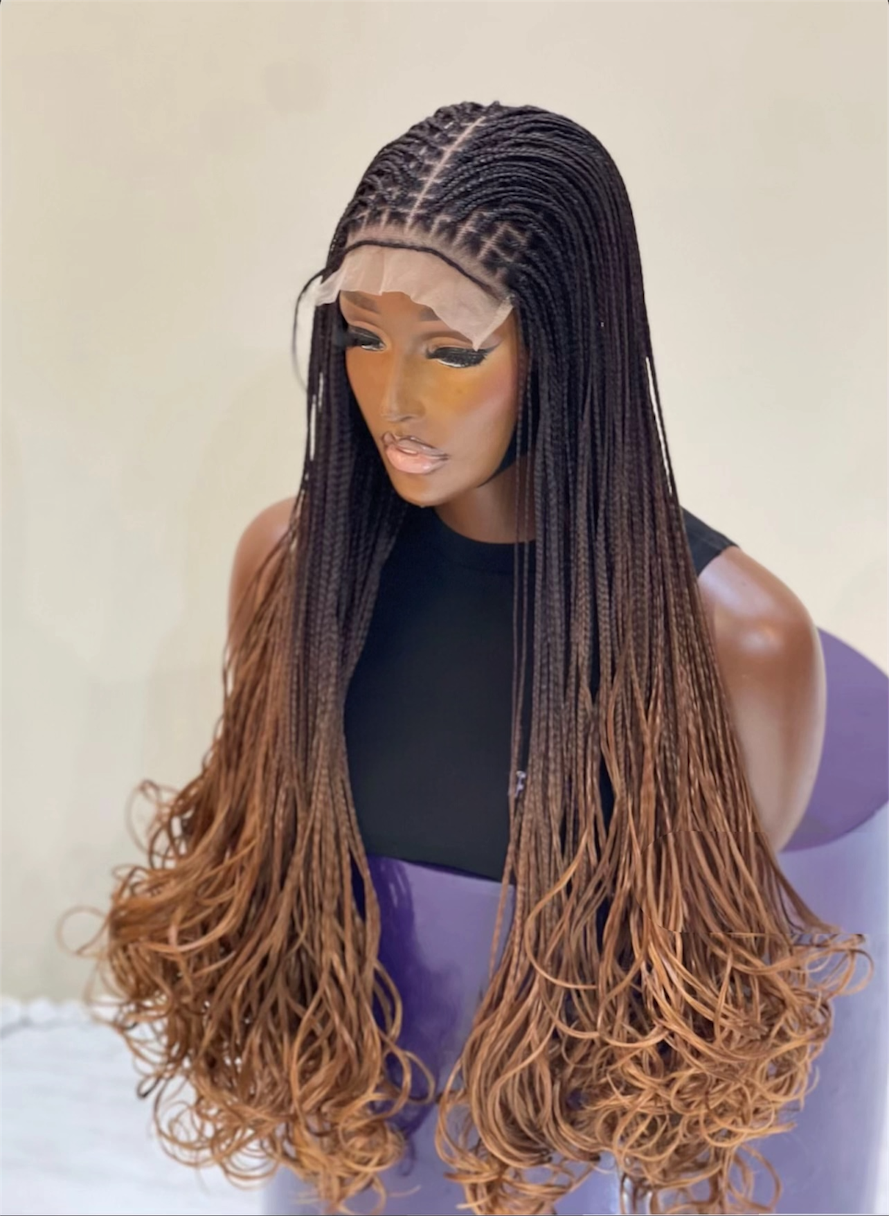 “The Signature French Curl Collection” – 5x5 Lace Braided Wigs