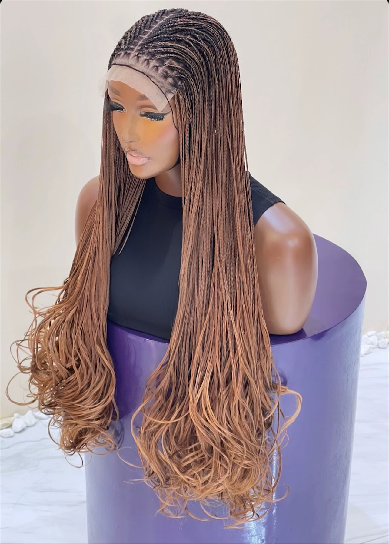 “The Signature French Curl Collection” – 5x5 Lace Braided Wigs