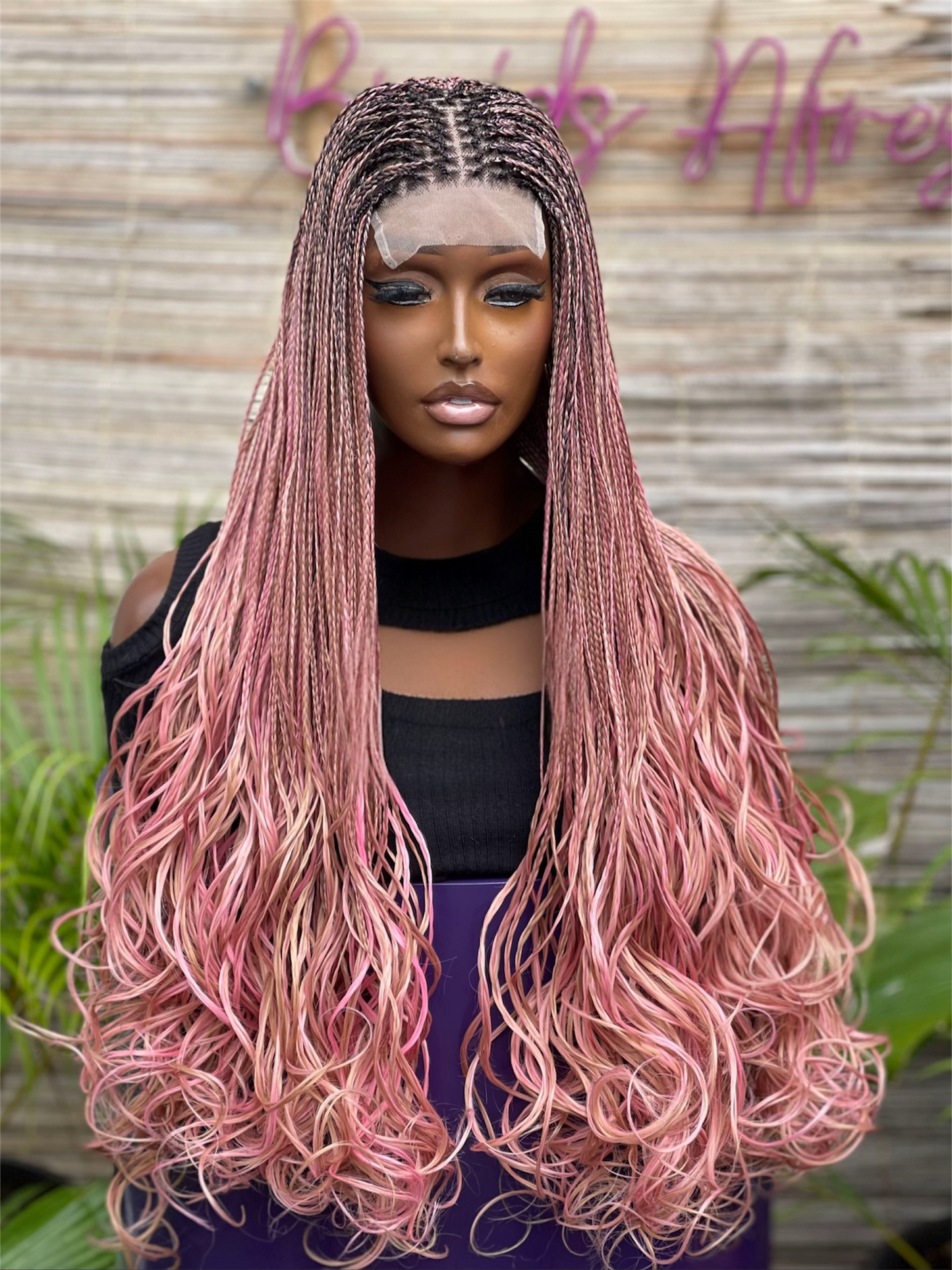 “Bold Luxe Collection” – 4x4 French Curl Braided Wigs