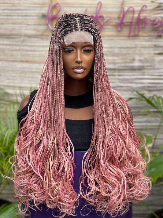 “Bold Luxe Collection” – 4x4 French Curl Braided Wigs