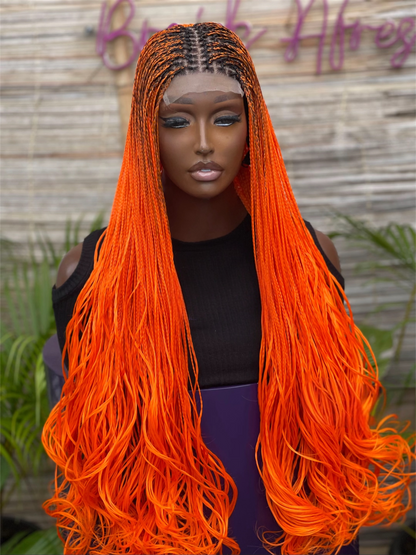 “Bold Luxe Collection” – 4x4 French Curl Braided Wigs