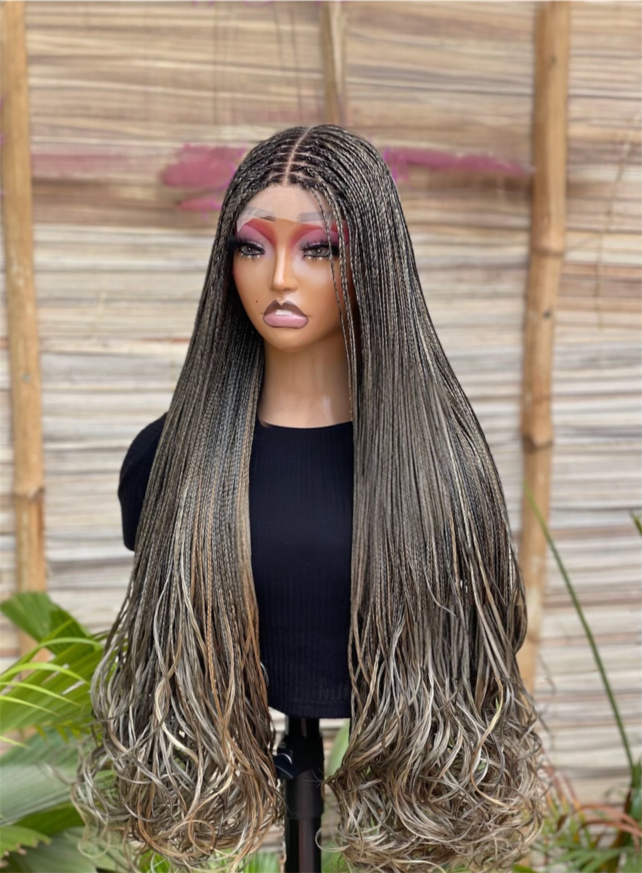 The Sleek French Curl-Tip 4x4 Braided Wig Collection