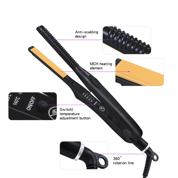 Small tip curling iron